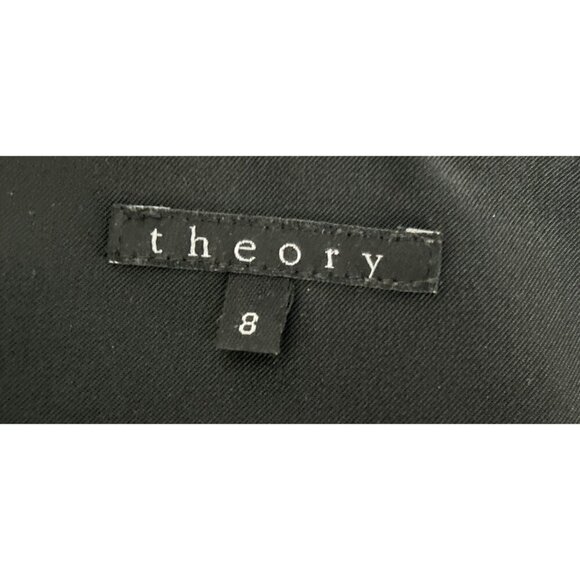 Theory Pleated Skirt with Belt Black A-Line Size 8 - Picture 6 of 7